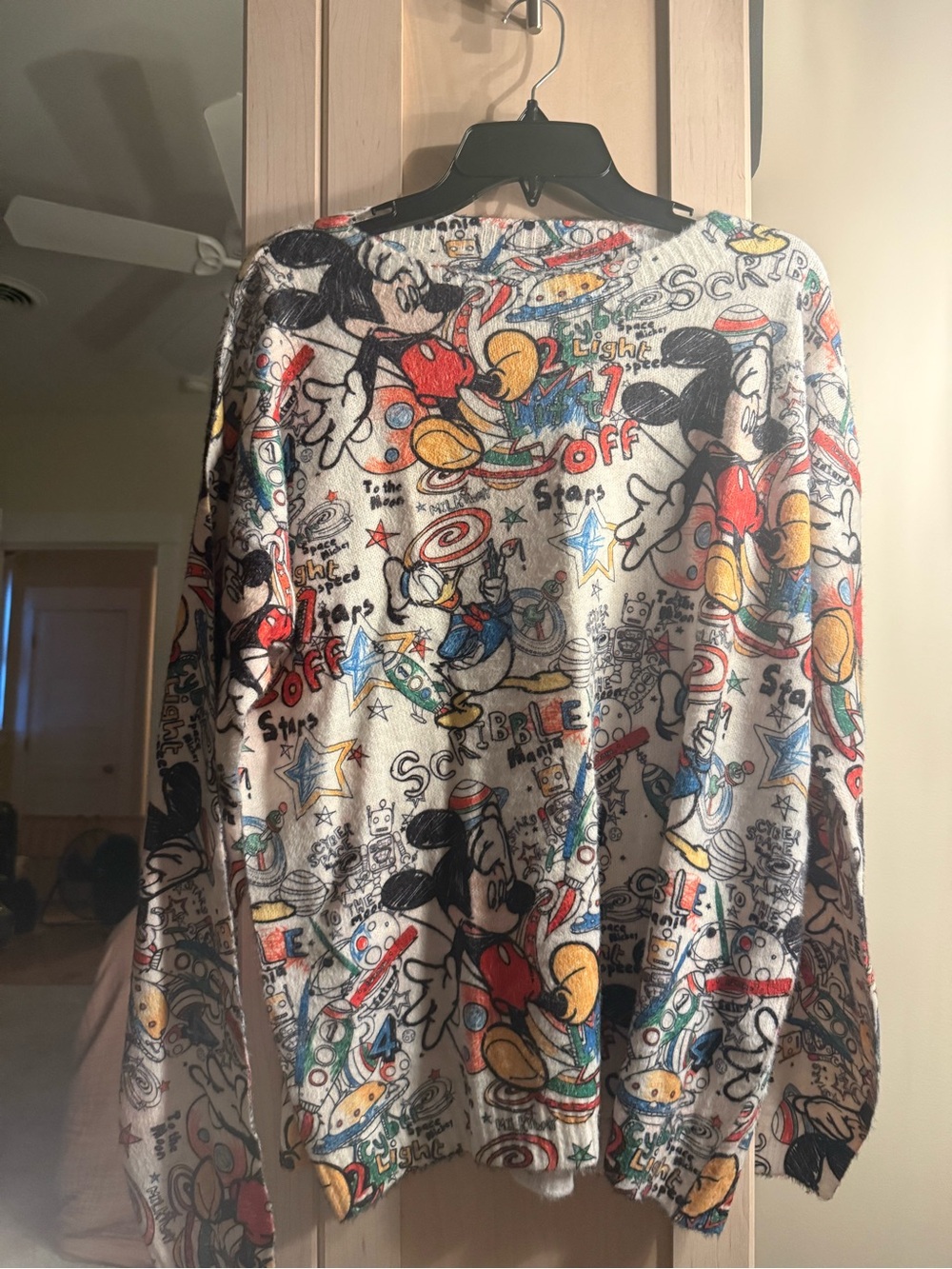 Mickey Mouse All-Over Print Pullover Sweater - Multicolor